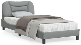 vidaXL Estrutura de cama com LED sem colchão 80x200 cm tecido