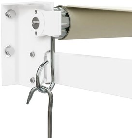 Toldo retrátil 4x3 m tecido e alumínio cor creme