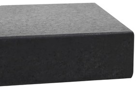 Base de guarda-sol retangular granito 25 kg preto