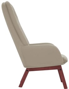 Cadeira de descanso veludo cinzento-claro