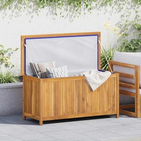 vidaXL Caixa para jardim 114x50x58 cm madeira de teca maciça