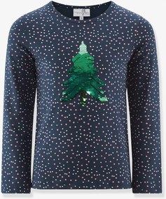 Camisola de Natal Happy Girls para menina marinho