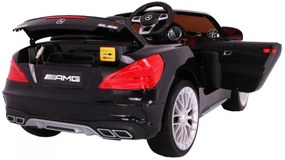 Carro elétrico para Crianças 12V Mercedes AMG SL65 Rodas de EVA, Assento de couro Preto