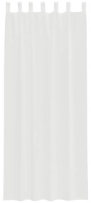 Cortinas de voile com laços 2 pcs branco 140x260 cm