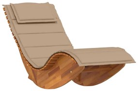 Espreguiçadeiras de Balanço com Almofadas 2 pcs Madeira Sólida de Acác