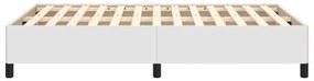 Estrutura de cama sem colchão 120x190cm couro do falso branco