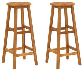 Conjunto de bar para jardim 3 pcs madeira de acácia maciça