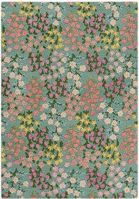 Tapete de lã tufado à mão com relevo Emilia Floral