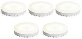 Conjunto de 5 lâmpadas LED GX53 Dim to Warm 7W 750 lm 2700K-4000K