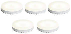 Conjunto de 5 Lâmpadas LED GX53 Dim to Warm de 3 passos 7W 750 lm 2700K-4000K