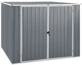 Abrigo de jardim 195x198x159 cm aço galvanizado cinzento