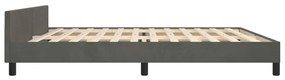Estrutura de cama sem colchão 200x200 cm veludo cinzento-escuro
