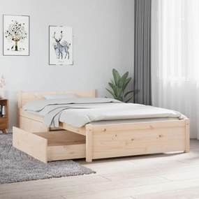 vidaXL Estrutura de cama c/ gavetas 90x190 cm Single