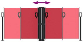 Toldo lateral retrátil 100x600 cm vermelho