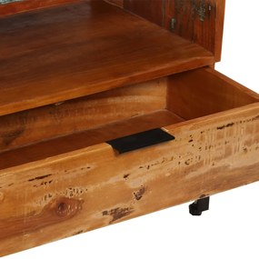 Móvel de TV 118x35x45 cm madeira recuperada maciça
