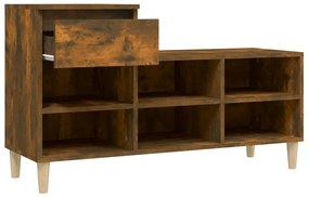 Sapateira 102x36x60 cm derivados de madeira carvalho fumado