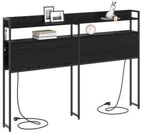 Cabeceira de armazenamento Carvalho preto 135 cm