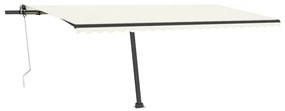 Toldo automático com LED e sensor de vento 500x350 cm cor creme