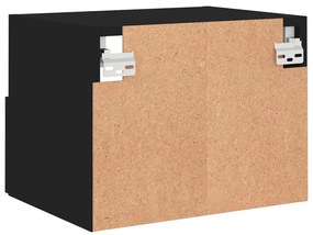 Móveis de parede p/ TV 2 pcs 40x30x30cm derivados madeira preto