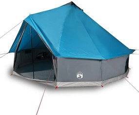 Tenda familiar tipi para 6 pessoas impermeável azul