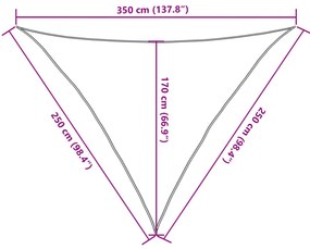 Para-sol estilo vela 160 g/m² 2,5x2,5x3,5 m PEAD verde-escuro