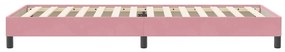 Cama com molas sem colchão 80x220 cm veludo rosa