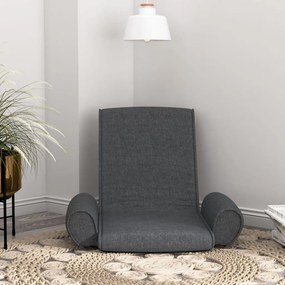 Colchão/cadeira de piso dobrável tecido cinzento-escuro