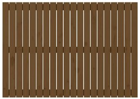Cabeceira de parede 127,5x3x90 cm pinho maciço castanho-mel