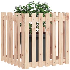 Vaso de jardim c/ design de cerca 70x70x70 cm pinho maciço