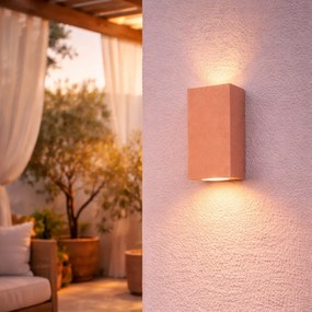 Candeeiro de Parede Exterior Moderno Terracota 2-Luzes IP44 - Pompei