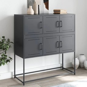vidaXL Aparador 100,5x39x107 cm aço antracite