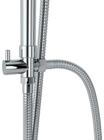 Conjunto de duche com chuveiro fixo e de mão aço inoxidável