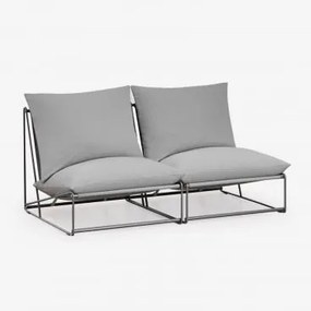 Sofá Modular De Jardim De 2 Peças Amaro Cinza - Sklum