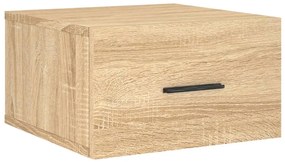 Mesas de cabeceira parede 2 pcs 35x35x20 cm cor carvalho sonoma