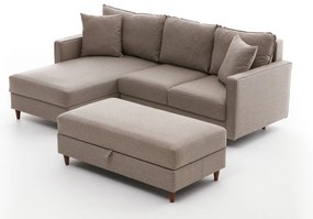 Sofá de Canto Eva – Creme – 210x82x195 cm