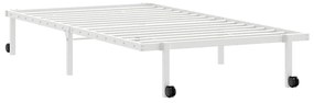 Estrutura de cama sem colchão Dobrável 100x190 cm aço branco
