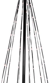 Candeeiro de pé de Natal preto 240cm incl. LED RGB IP44 com controlo remoto - Nagi