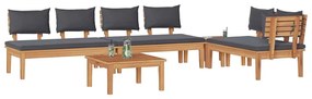 Conjunto de Jantar de Jardim com 5 Peças - Madeira Teak Sólida