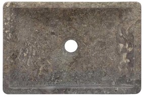 Lavatório 45x30x12 cm mármore cinza brilhante