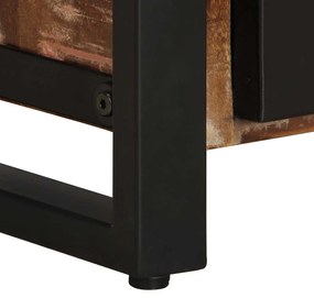 Mesa de cabeceira multicor 40x30x51cm madeira maciça recuperada