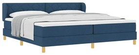 Cama Box Spring vidaXL com Colchão Azul 200x200 cm em Tecido