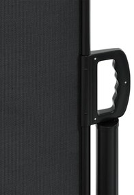 Toldo lateral retrátil 220x1000 cm preto