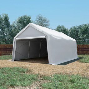 vidaXL Tenda de armazenamento PVC 550 g/m² 4x6 m branco