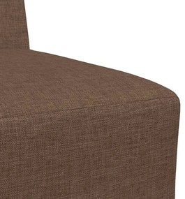 Cadeira de Sofá Cinza Claro 55 cm em Tecido 2 pcs Castanho