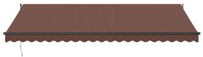 Toldo retrátil automático 500x300 cm castanho