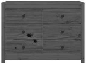 Armário de apoio 100x40x72 cm pinho maciço cinza