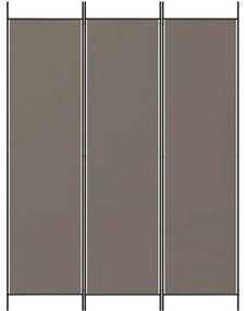 Biombo/divisória com 3 painéis 150x220 cm tecido antracite