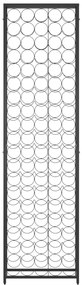 Garrafeira para 95 garrafas 54x18x200 cm ferro forjado preto