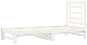 Sofá-cama de puxar 2x(90x200) cm pinho maciço branco