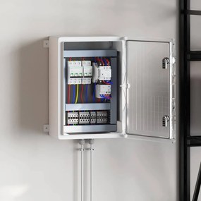 vidaXL Armário de Controle IP65 Impermeável Cinza 35x19,5x50 cm Plástico ABS